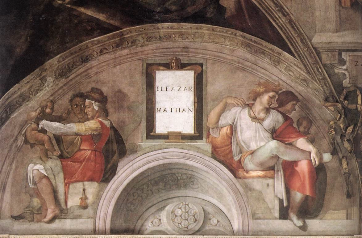 Lunetta - Eleazar, mathan, Cappella Sistina